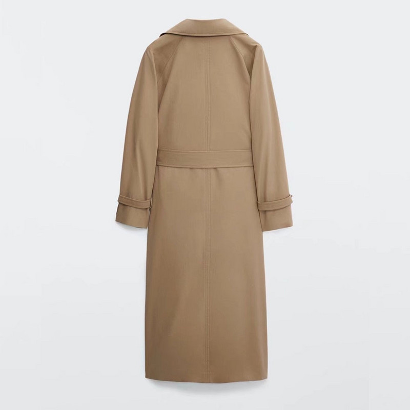 DiYiG WOMAN 2021. gada rudens jauns sieviešu apģērbs, retro ikdienišķs brīvs divrindu moderns trenčs