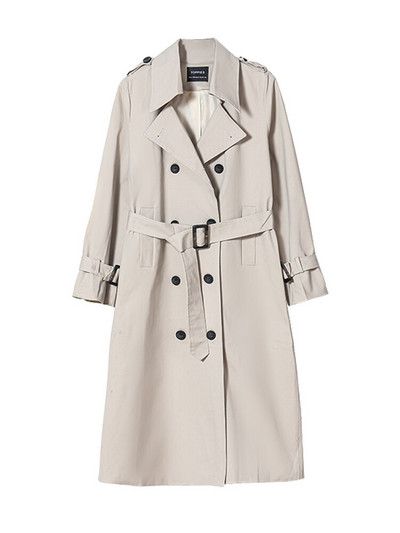 Toppies 2022 Άνοιξη Windbreaker Long Trench Coat Γυναικεία με διπλό στήθος λεπτή καμπαρντίνα Γυναικεία μόδα