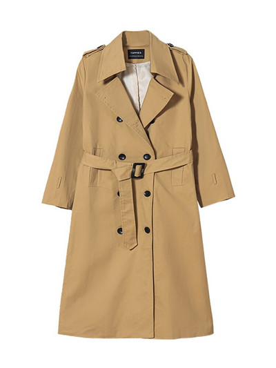 Toppies 2022 Άνοιξη Windbreaker Long Trench Coat Γυναικεία με διπλό στήθος λεπτή καμπαρντίνα Γυναικεία μόδα