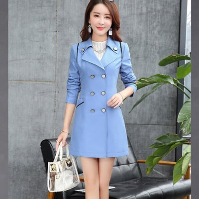 Kevad-sügis mantlid naiste õhukesed kaherealised naiste mantlid, pikad naiste tuulejoped Suured mantlid Femmino