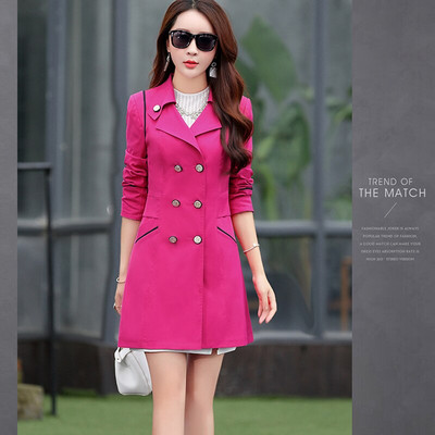 Kevad-sügis mantlid naiste õhukesed kaherealised naiste mantlid, pikad naiste tuulejoped Suured mantlid Femmino