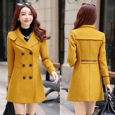 Kevad-sügis mantlid naiste õhukesed kaherealised naiste mantlid, pikad naiste tuulejoped Suured mantlid Femmino