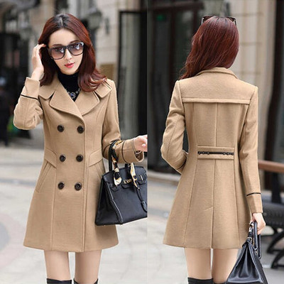 Kevad-sügis mantlid naiste õhukesed kaherealised naiste mantlid, pikad naiste tuulejoped Suured mantlid Femmino