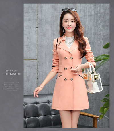 Kevad-sügis mantlid naiste õhukesed kaherealised naiste mantlid, pikad naiste tuulejoped Suured mantlid Femmino