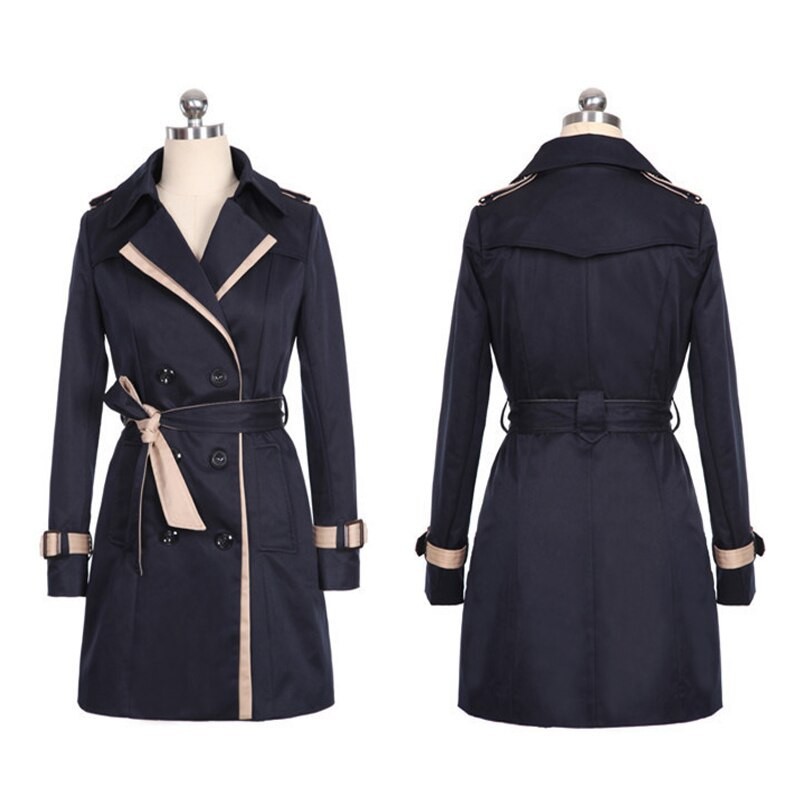 Kevad-sügis mantlid naiste õhukesed kaherealised naiste mantlid, pikad naiste tuulejoped Suured mantlid Femmino