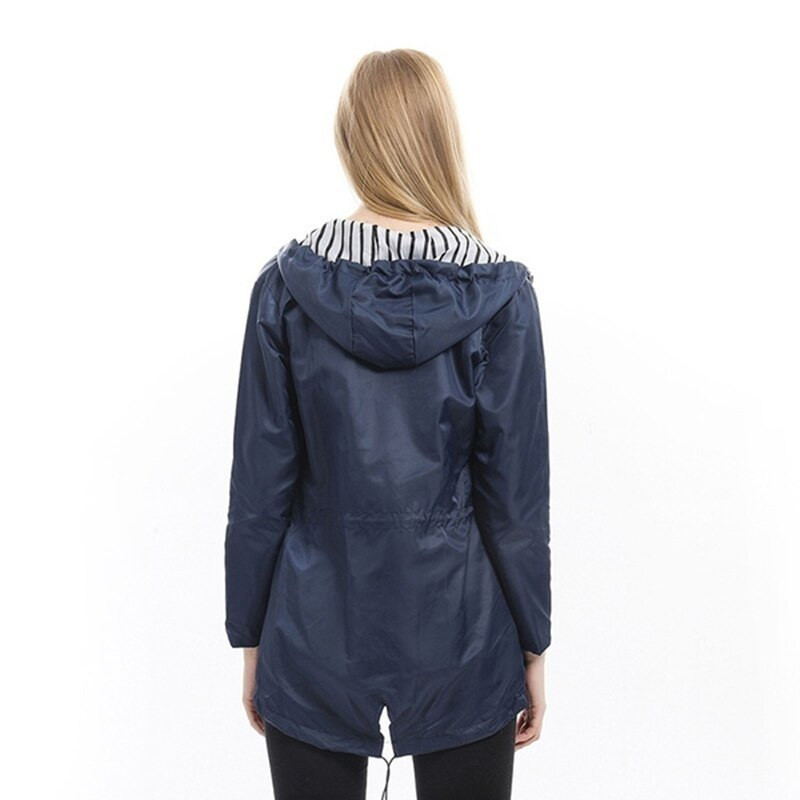 Naiste jope mantel tuulekindel veekindel ülemineku kapuutsiga välimatkariided ülerõivad naiste kerge vihmamantel