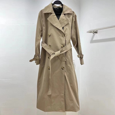 Modishdutti 2022. gada pavasara rudens sieviešu modes brīvs, divrindu jostu trenšjaka sievietēm, masīva, vienkārša, ikdienas vējjaka