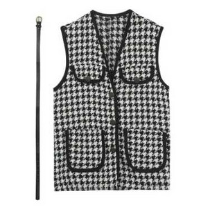 Κοστούμι υψηλής ποιότητας μονόχρωμη απλή γυναικεία μπλούζα + κομψά φύλλα Λεπτή μέση καρό με επένδυση συνονθύλευμα γιλέκο παλτό 2 τεμαχίων σετ μπλούζες