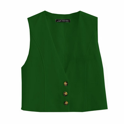 Modes biroja apģērbs, pogāms mētelis sieviešu veste vienkrāsains vintage dziļš V kakla izgriezums bez piedurknēm sieviešu veste Virsdrēbes eleganti topi