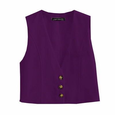 Modes biroja apģērbs, pogāms mētelis sieviešu veste vienkrāsains vintage dziļš V kakla izgriezums bez piedurknēm sieviešu veste Virsdrēbes eleganti topi