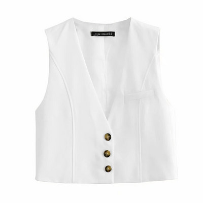 Modes biroja apģērbs, pogāms mētelis sieviešu veste vienkrāsains vintage dziļš V kakla izgriezums bez piedurknēm sieviešu veste Virsdrēbes eleganti topi