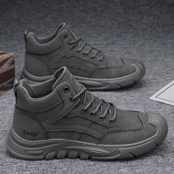 Ανδρικά παπούτσια φθινοπώρου-χειμώνα από οικολογικό δέρμα