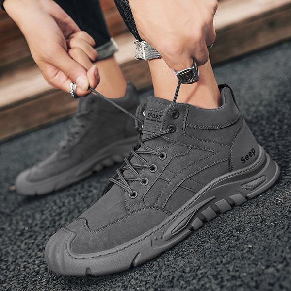 Ανδρικά παπούτσια φθινοπώρου-χειμώνα από οικολογικό δέρμα