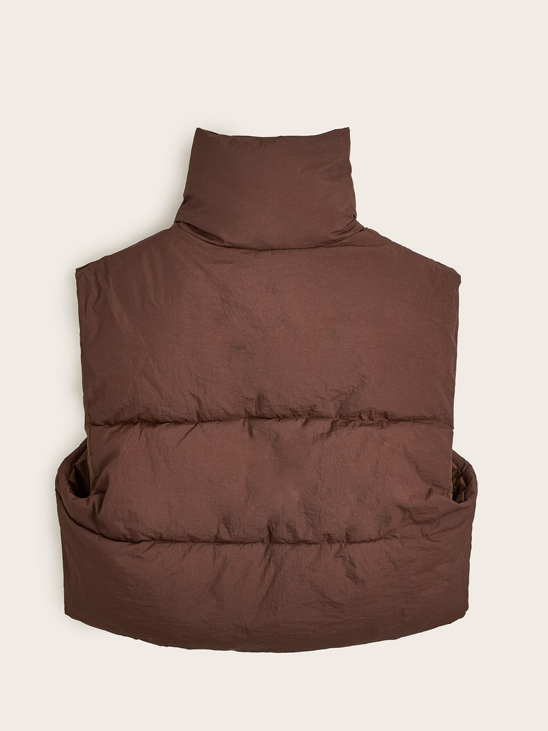 Sieviešu pufīga veste ar rāvējslēdzēju stāvoša apkakle Bez piedurknēm, liela izmēra viegla, polsterēta, apgriezta, stepēta veste, silta ziemas mēteļa jaka