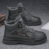 Αδιάβροχες χειμερινές μπότες για άνδρες με κορδόνια