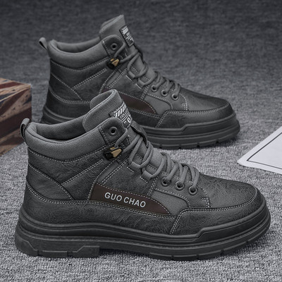 Αδιάβροχες χειμερινές μπότες για άνδρες με κορδόνια