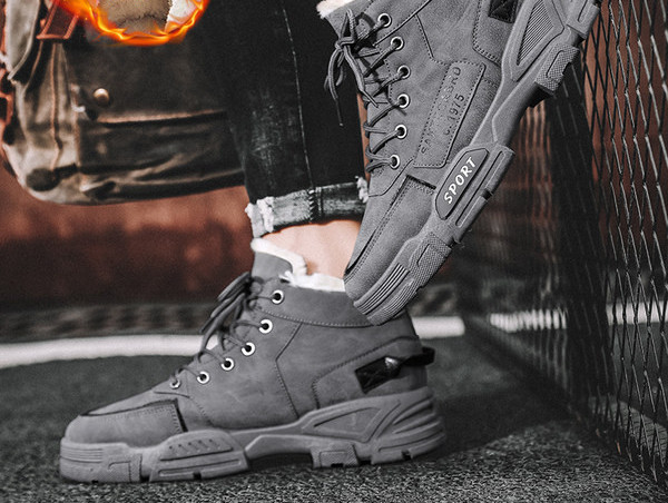 Χειμερινά ανδρικά μποτάκια με πουπουλένια φόδρα