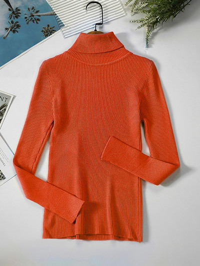 JMPRS Απλό γυναικείο πουλόβερ με ζιβάγκο πουλόβερ χειμερινής μόδας Ελαστικό πλεκτό γυναικείο πουλόβερ casual μασίφ μαύρα γυναικεία βασικά μπλουζάκια