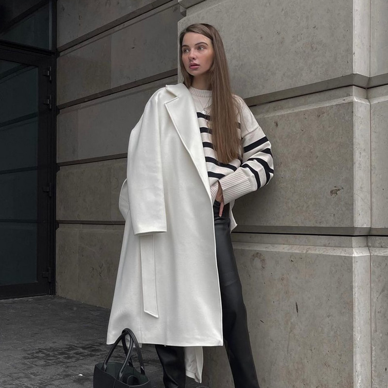 Γυναικεία φθινοπωρινά χειμωνιάτικα ριγέ πλεκτά φαρδιά πουλόβερ Γυναικεία πουλόβερ μπλούζες Μακρυμάνικο O λαιμό Casual Streetwear Γυναικείο πουλόβερ Γυναικείο