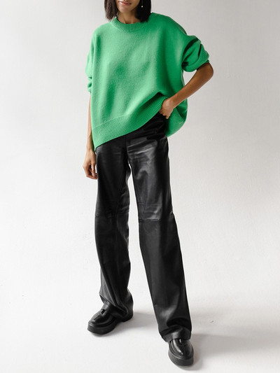 Ανοιχτό μπλε πουλόβερ oversized για γυναίκες μόδα 2022 Πράσινο χαλαρό πουλόβερ Casual φθινοπωρινά πουλόβερ για το χειμώνα Γυναικεία ζεστά πουλόβερ