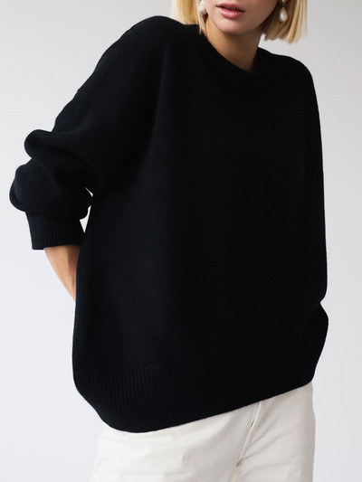 Ανοιχτό μπλε πουλόβερ oversized για γυναίκες μόδα 2022 Πράσινο χαλαρό πουλόβερ Casual φθινοπωρινά πουλόβερ για το χειμώνα Γυναικεία ζεστά πουλόβερ