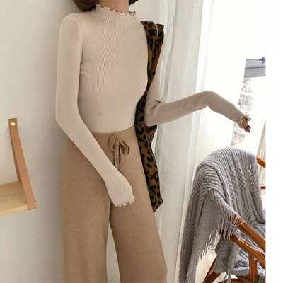 Neploe 2022 m. rudens, žiemos raukiniai megztiniai su raukšlėmis, moteriški megztiniai, labai elastingi, tvirti moteriški ploni, seksualūs megzti megztiniai