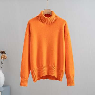GIGOGOU CHIC Sieviešu džemperis ar apkakli rudens ziemas biezi silti džemperi, lielizmēra, brīvi trikotāžas džemperi, sieviešu vilkšana