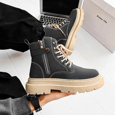 Χειμερινές χοντροκομμένες ανδρικές μπότες