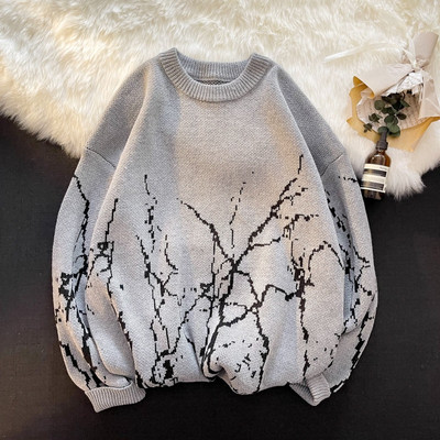 Hikigawa japāņu džemperi Sieviešu apģērbi Vintage Harajuku Lielizmēra topi Modes Pulovers Streetwear Gothic Print Melns džemperis