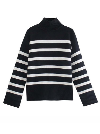 Klkxmyt sieviešu džemperis, 2022. gada modes svītrains, brīvs rāvējslēdzējs, adāms džemperis Vintage ar garām piedurknēm, asimetrijas sieviešu džemperi