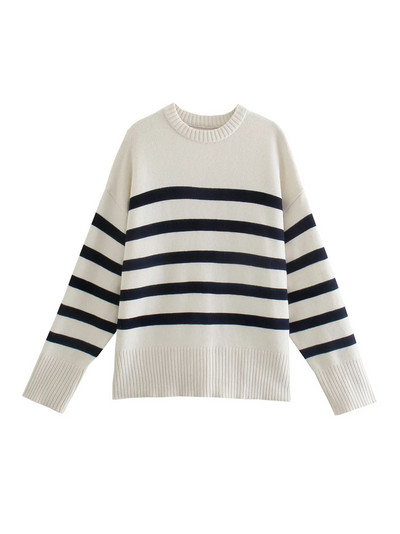 Klkxmyt sieviešu džemperis, 2022. gada modes svītrains, brīvs rāvējslēdzējs, adāms džemperis Vintage ar garām piedurknēm, asimetrijas sieviešu džemperi