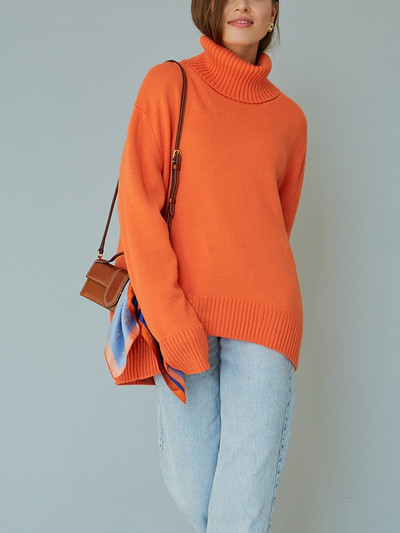 Γυναικείο πουλόβερ υπερμεγέθη ζιβάγκο πράσινο vintage πουλόβερ πουλόβερ γυναικείο χειμωνιάτικο χοντρό ζεστό πλεκτό πουλόβερ απαλό καφέ για γυναίκες