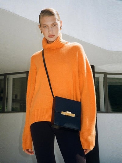 Ikdienas sieviešu trikotāžas džemperis ar bruņurupuču apkakli, lielizmēra sieviešu džemperi ar garām piedurknēm.