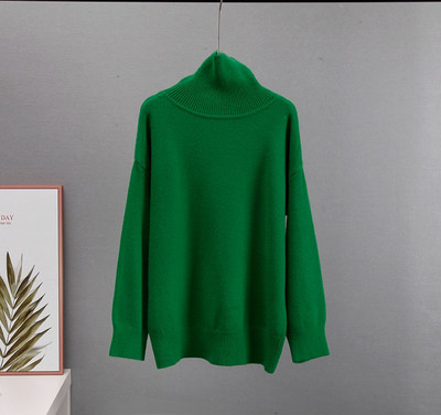 Hirsionsan elegáns teknős nyakú őszi téli pulóver női puha, meleg alap kötött pulóver, 12 színű, laza, alkalmi női pulóver