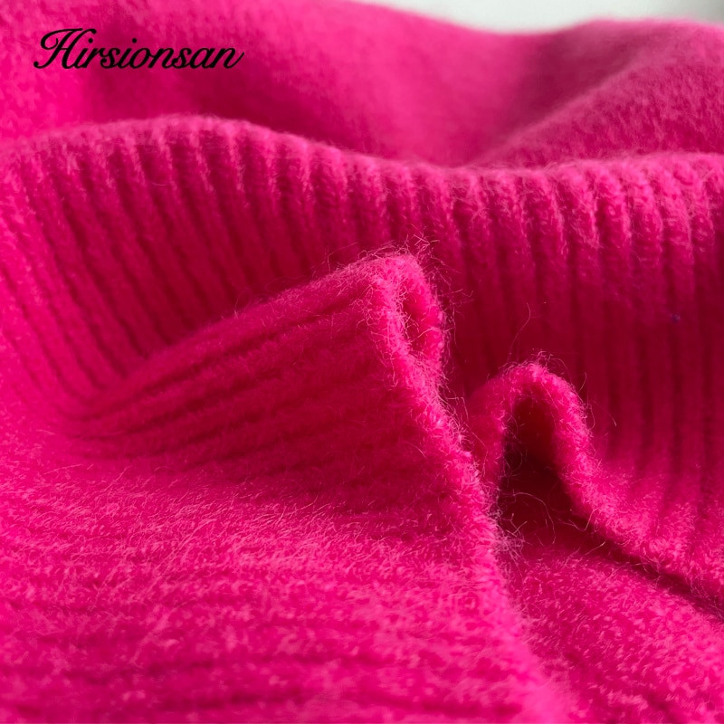 Hirsionsan elegáns teknős nyakú őszi téli pulóver női puha, meleg alap kötött pulóver, 12 színű, laza, alkalmi női pulóver