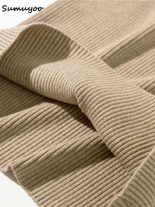 Sumuyoo 2022 Basic γυναικεία πουλόβερ με ζιβάγκο Φθινοπωρινές χειμερινές μπλούζες Λεπτές γυναικείες πουλόβερ Πλεκτό πουλόβερ πουλόβερ Απαλό ζεστό τράβηγμα