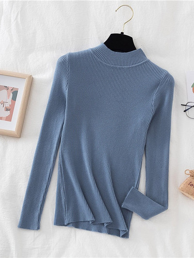 JMPRS Φθινοπωρινό πουλόβερ Γυναικείο πουλόβερ Μόδα Πλεκτό Γυναικείο πουλόβερ Πλεκτό Γυναικείο πουλόβερ μακρυμάνικο Χειμερινό Μαύρο Απαλό Ελαστικό Μπλούζα