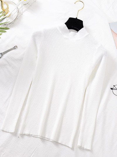 JMPRS Φθινοπωρινό πουλόβερ Γυναικείο πουλόβερ Μόδα Πλεκτό Γυναικείο πουλόβερ Πλεκτό Γυναικείο πουλόβερ μακρυμάνικο Χειμερινό Μαύρο Απαλό Ελαστικό Μπλούζα