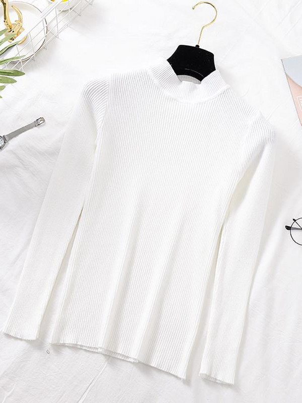 JMPRS Φθινοπωρινό πουλόβερ Γυναικείο πουλόβερ Μόδα Πλεκτό Γυναικείο πουλόβερ Πλεκτό Γυναικείο πουλόβερ μακρυμάνικο Χειμερινό Μαύρο Απαλό Ελαστικό Μπλούζα