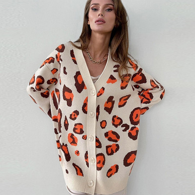 Γυναικείο πουλόβερ με μονό στήθος Ζακέτα Γυναικεία χειμωνιάτικο μακρυμάνικο V λαιμόκοψη Πλεκτό παλτό Γυναικεία casual πουλόβερ Τοπ