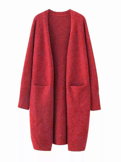 2022 Lady V-neck Oversize Μακρύ πουλόβερ Ζακέτες Μπουφάν Νέο Γυναικείο Πουλόβερ Κορέα Ζακέτα Παλτό Πανωφόρι TOP C-124