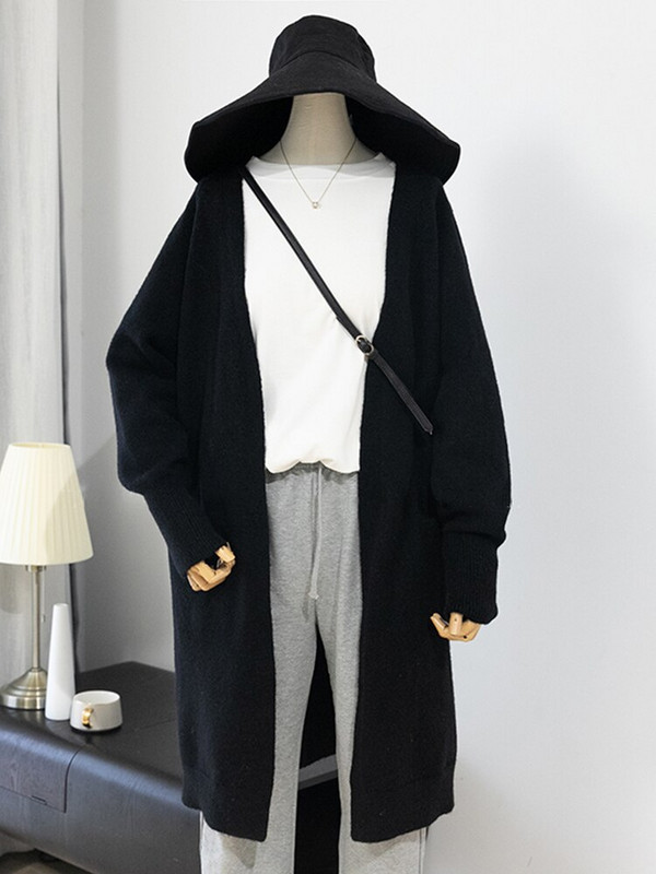 2022 Lady V-neck Oversize Μακρύ πουλόβερ Ζακέτες Μπουφάν Νέο Γυναικείο Πουλόβερ Κορέα Ζακέτα Παλτό Πανωφόρι TOP C-124