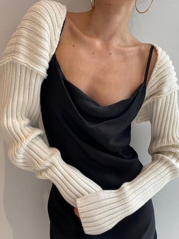 WannaThis Knitted Cardigans Γυναικεία μακρυμάνικη μπλούζα φθινοπωρινής μόδας casual πουλόβερ Σέξι streetwear outerwear γυναικείο πουλόβερ