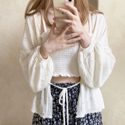 Sieviešu jaka jauns pavasaris, brīvs mežģīnes, jaukas, meitenes, sikspārņu piedurknes, vintage korejiešu stila trikotāžas džemperi, sieviešu aizsardzība pret sauli