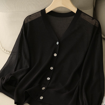 Sieviešu jaciņas, plānas, saules izturīgas, vasaras trikotāžas, vienkāršas, ikdienišķas, masīva temperamenta, vienrindas caurspīdīgas brīvdienas Mujer apģērbi Ropa