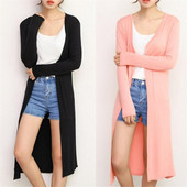 Καλοκαίρι Φθινόπωρο 12 Χρώματα Γυναικεία Modal Long Cardigan Γυναικεία βαμβακερή πουλόβερ Ζακέτες μακρυμάνικο Γυναικείο casual παλτό Γυναικεία πανωφόρια