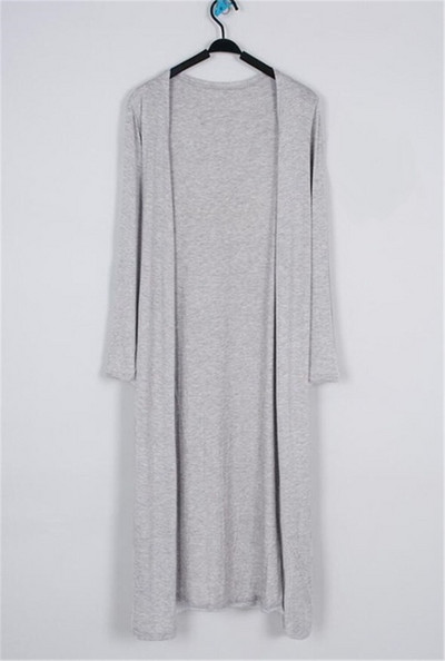 Καλοκαίρι Φθινόπωρο 12 Χρώματα Γυναικεία Modal Long Cardigan Γυναικεία βαμβακερή πουλόβερ Ζακέτες μακρυμάνικο Γυναικείο casual παλτό Γυναικεία πανωφόρια