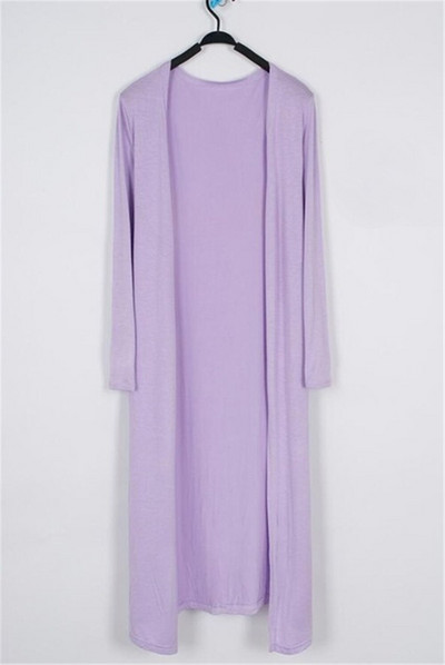 Καλοκαίρι Φθινόπωρο 12 Χρώματα Γυναικεία Modal Long Cardigan Γυναικεία βαμβακερή πουλόβερ Ζακέτες μακρυμάνικο Γυναικείο casual παλτό Γυναικεία πανωφόρια