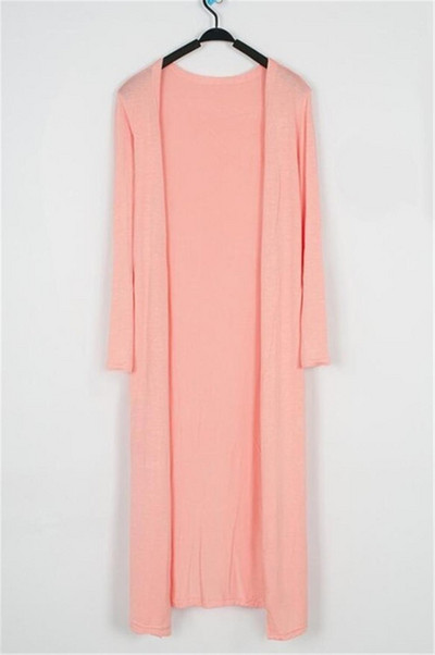 Καλοκαίρι Φθινόπωρο 12 Χρώματα Γυναικεία Modal Long Cardigan Γυναικεία βαμβακερή πουλόβερ Ζακέτες μακρυμάνικο Γυναικείο casual παλτό Γυναικεία πανωφόρια