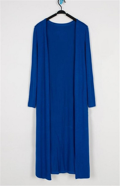 Καλοκαίρι Φθινόπωρο 12 Χρώματα Γυναικεία Modal Long Cardigan Γυναικεία βαμβακερή πουλόβερ Ζακέτες μακρυμάνικο Γυναικείο casual παλτό Γυναικεία πανωφόρια